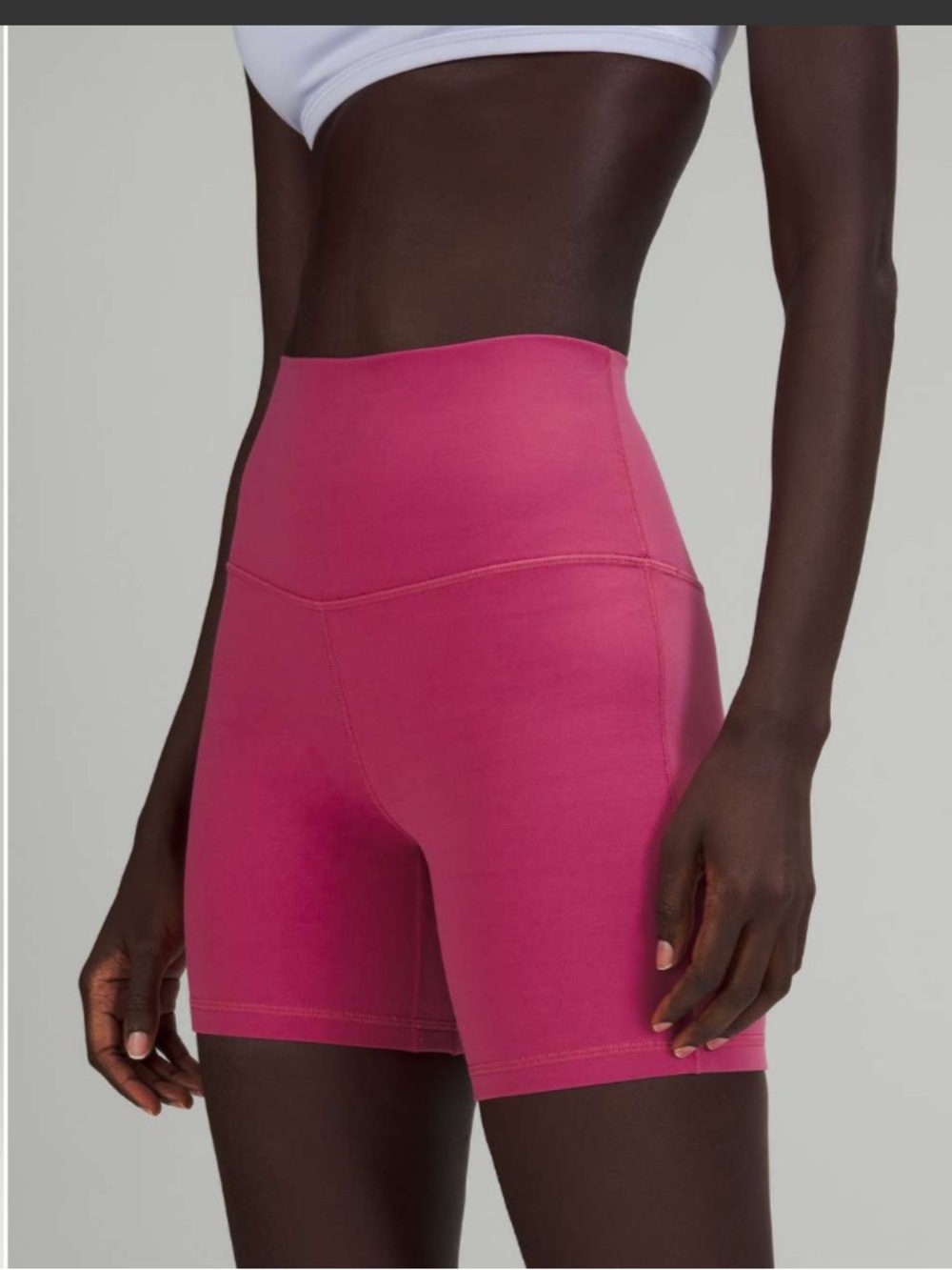 Lululemon Align High Rise Short 6" Double Lined Women's Size 10 Pink Lychee